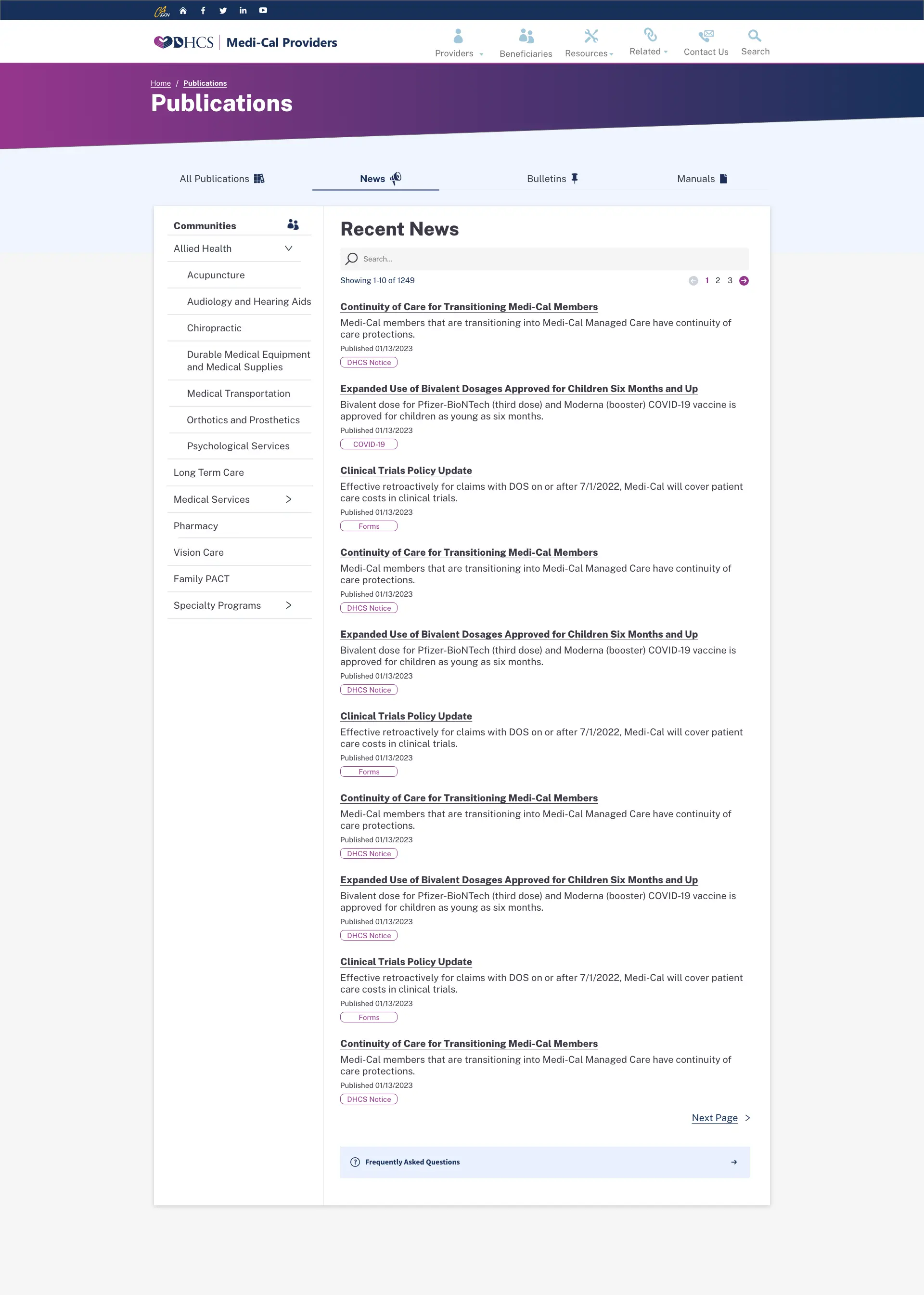 Healthcare provider dashboard prototype with data visualization using design system components
