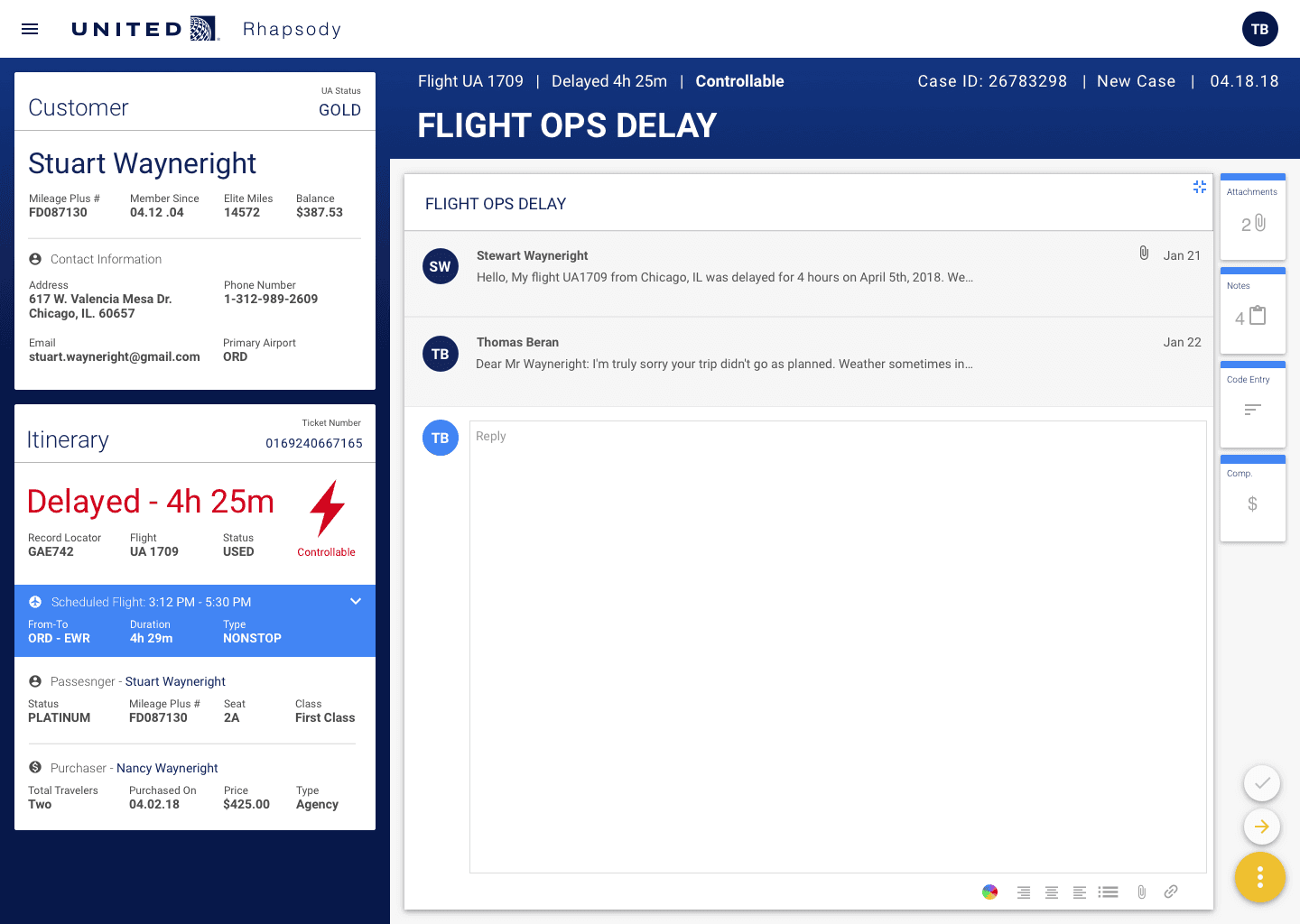 Compass re-booking user flow showing drag-and-drop interaction pattern